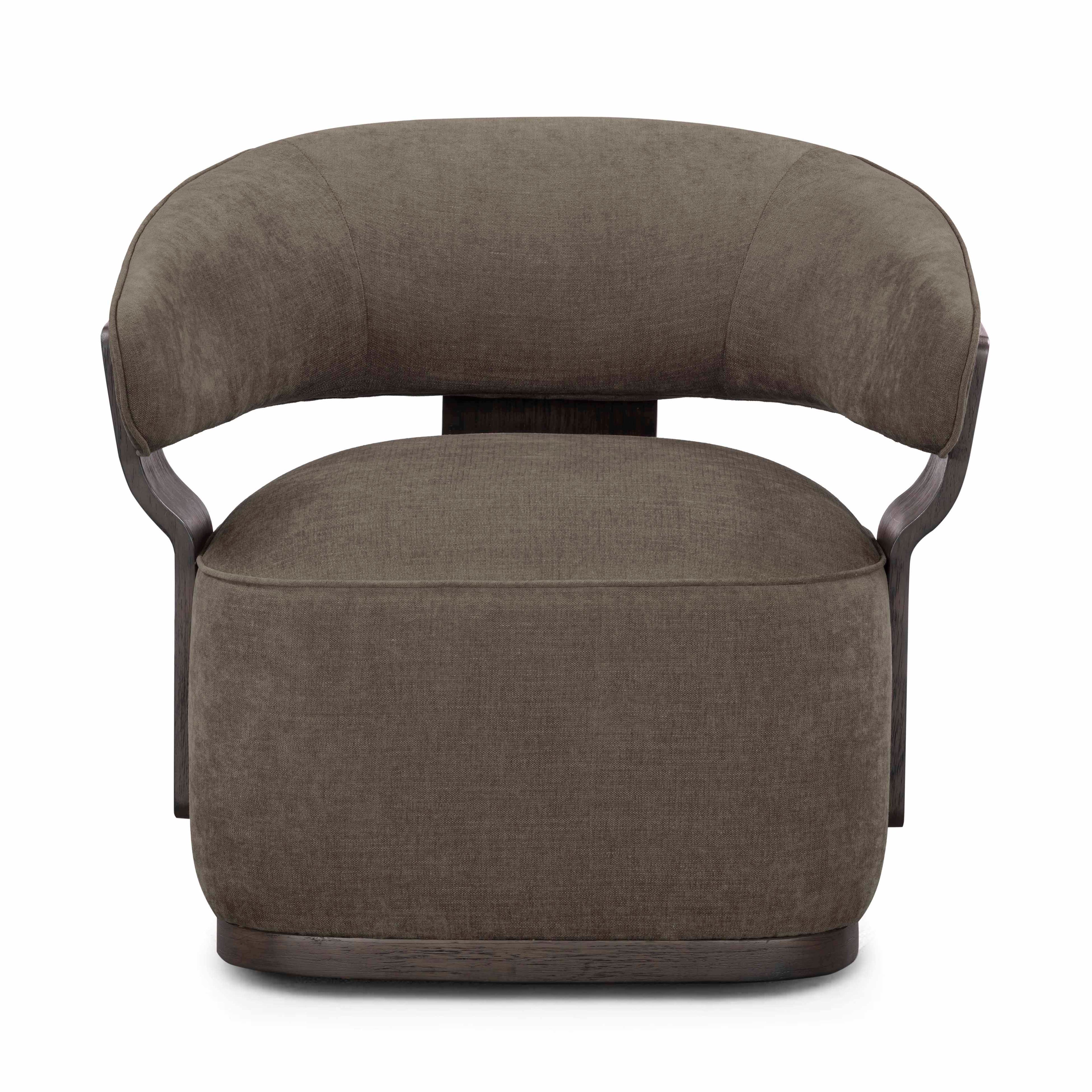 Madison Linen Chenille Swivel Accent Chair