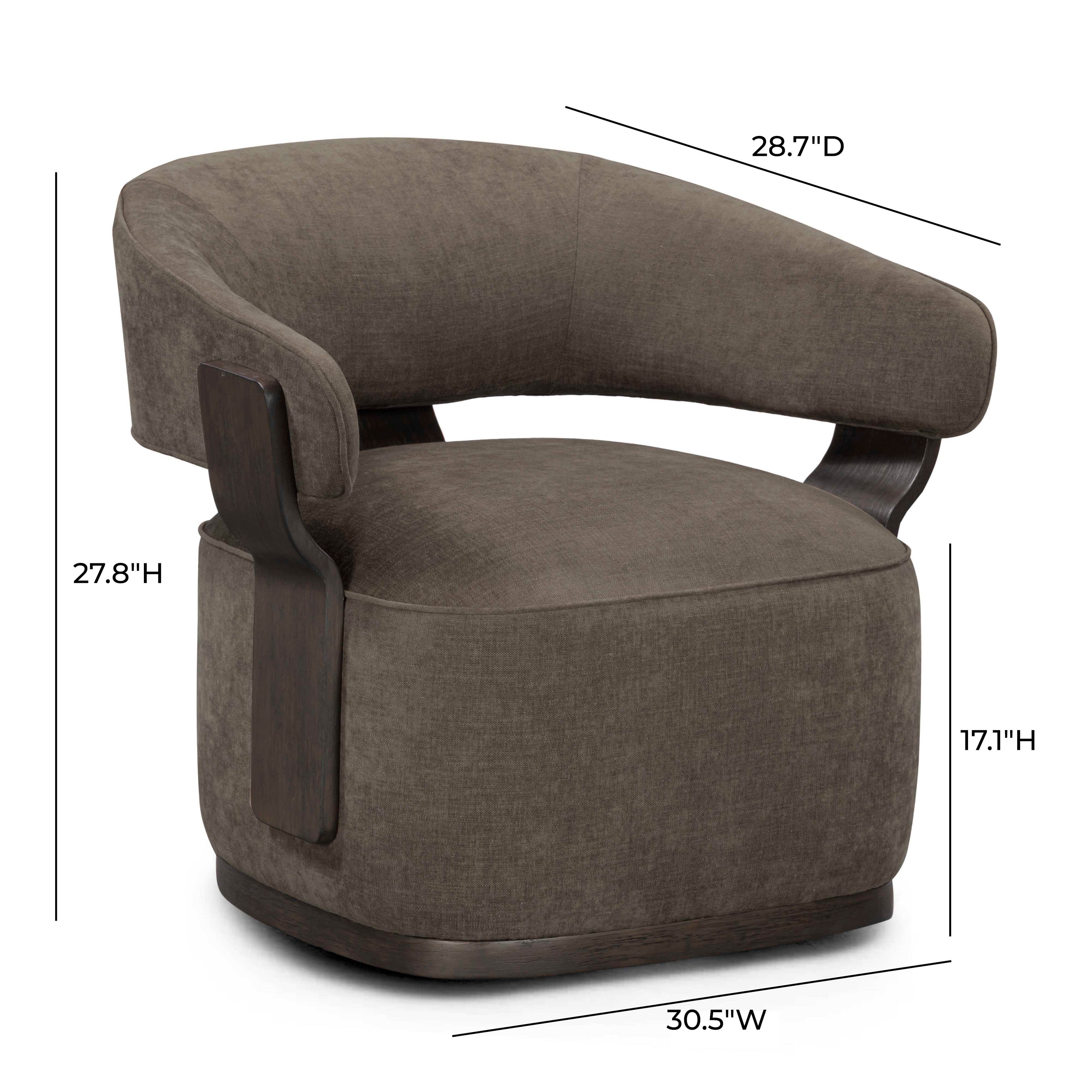 Madison Linen Chenille Swivel Accent Chair