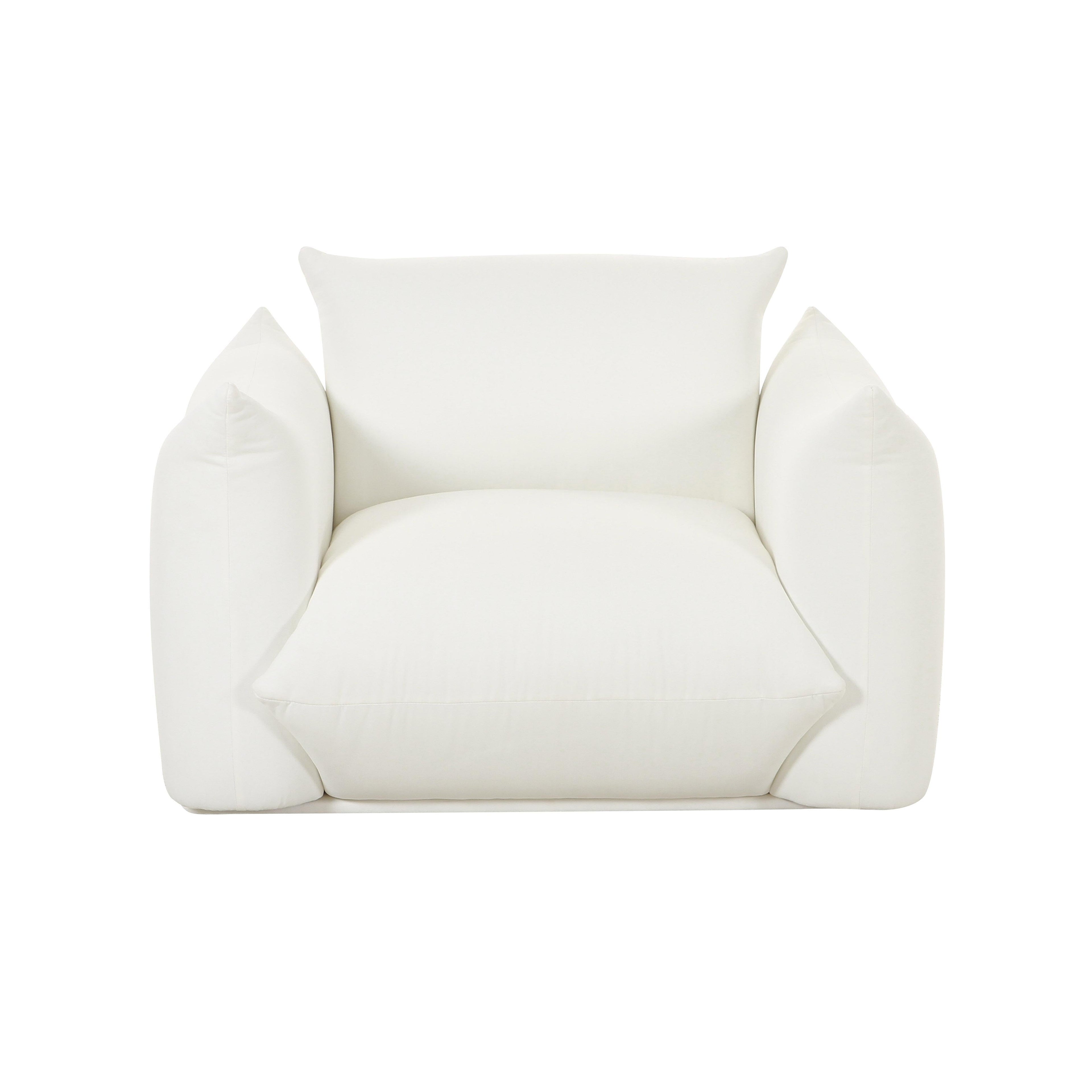Saint Tropez Pearl Performance Fabric Stuffed Armchair
