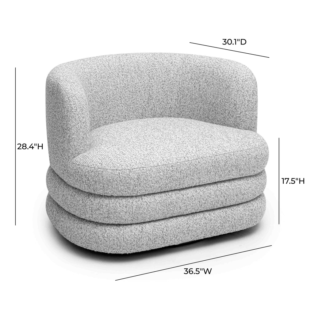 Astor Heavy Boucle Swivel Hotel Lounge Chair