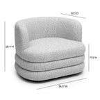 Astor Heavy Boucle Swivel Hotel Lounge Chair