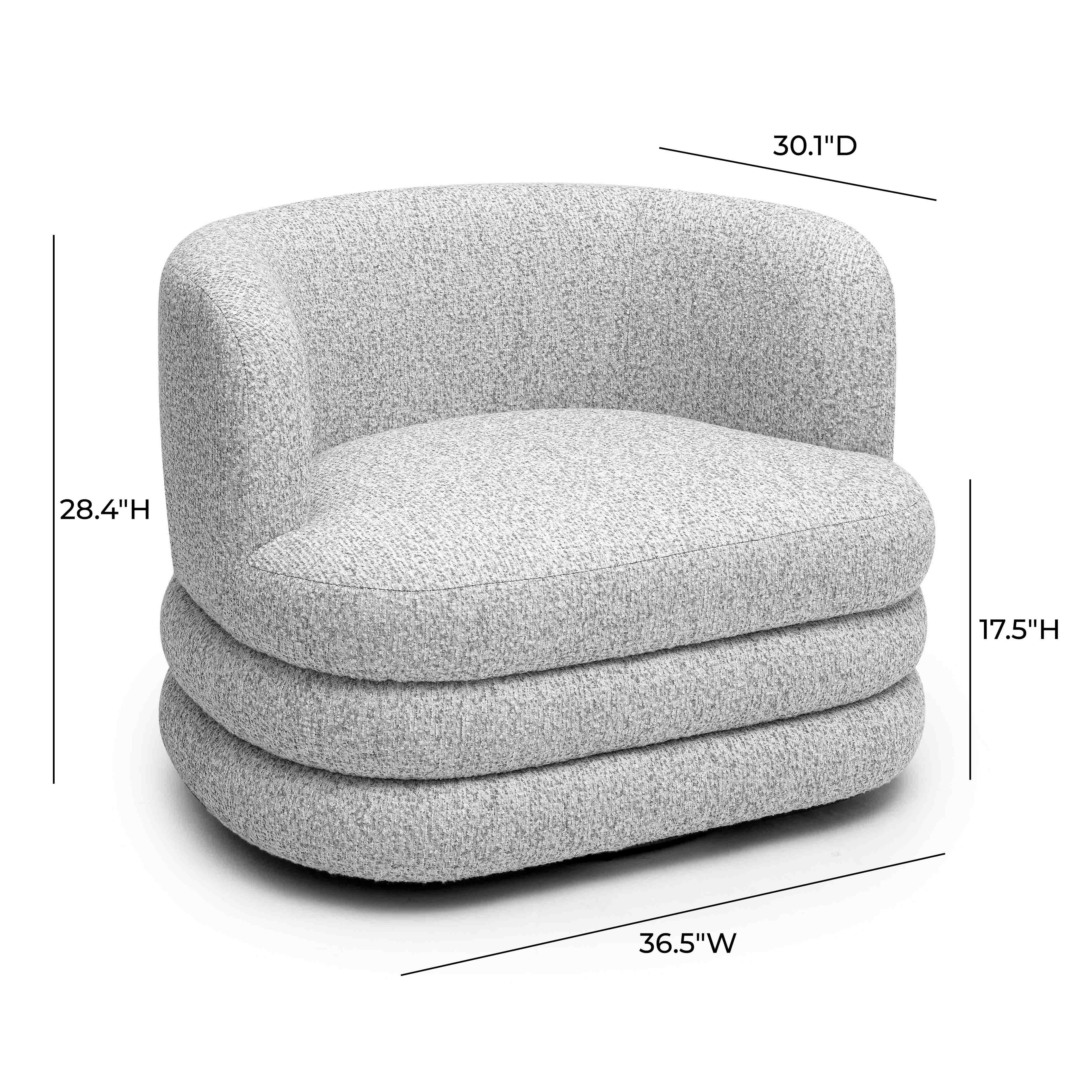 Astor Heavy Boucle Swivel Hotel Lounge Chair