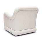 Charli Cream Basketweave Chenille Swivel Chair