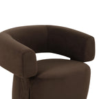 River Chocolate Brown Performance Velvet Swivel Accent Chair