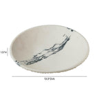 Ikani  Black & White Resin Serving Plate