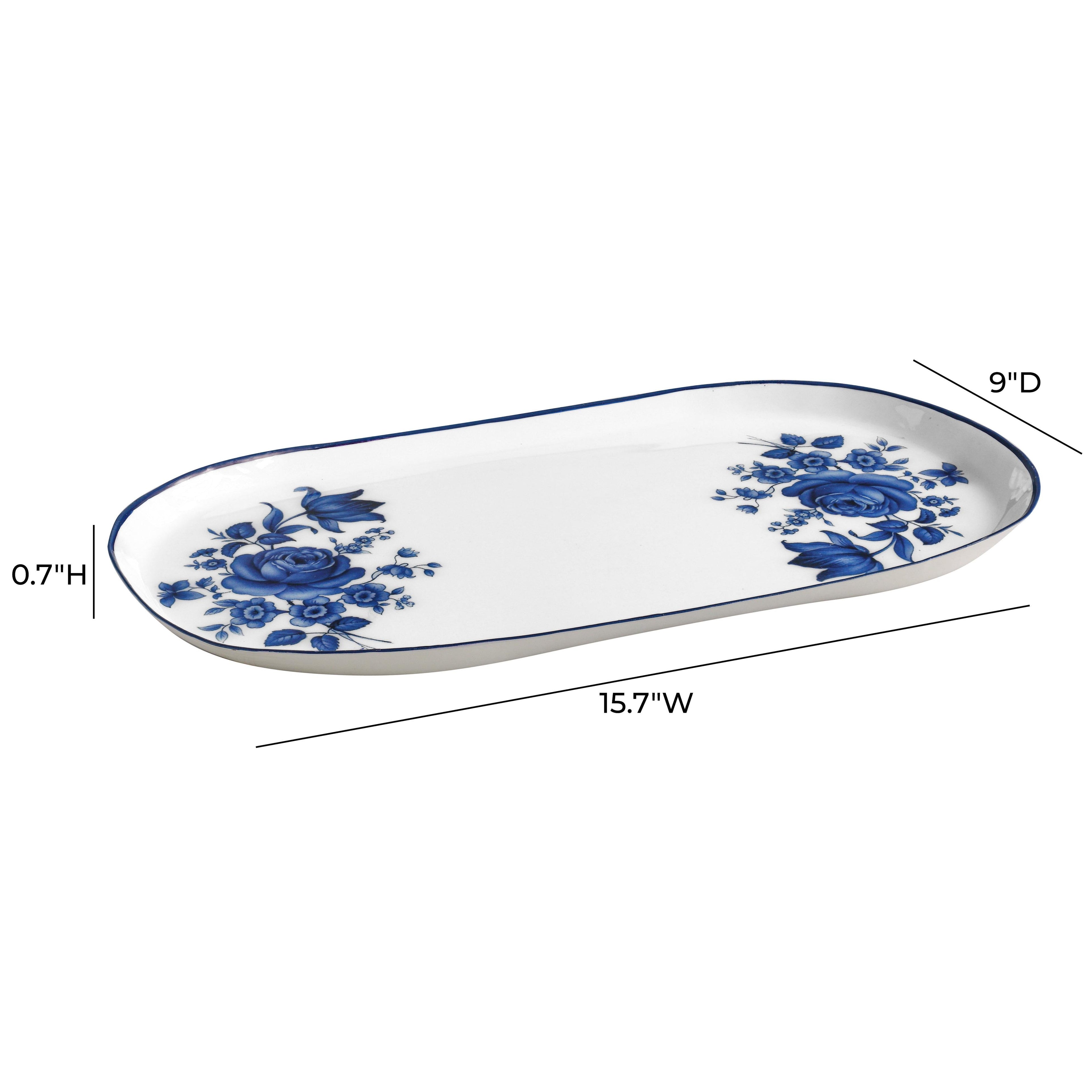 Cottage China Blue & White Serving Tray